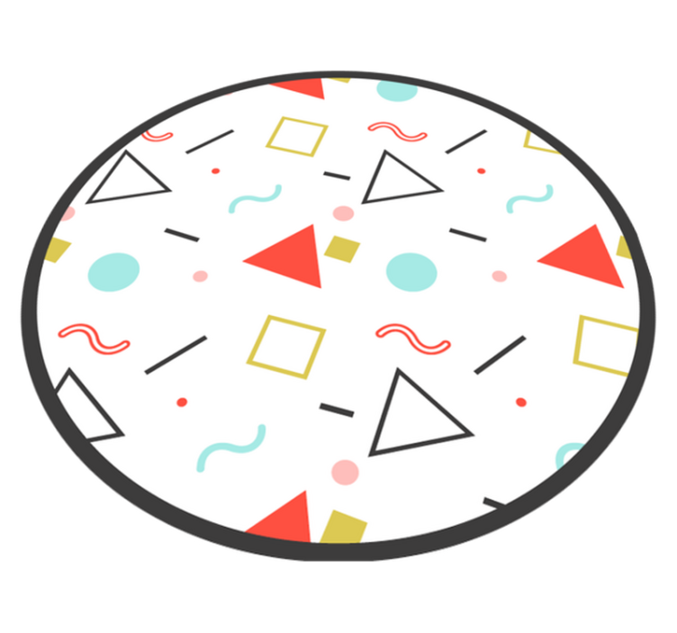 Tapete vinílico geométricas formas coloridas geométricas - TenStickers