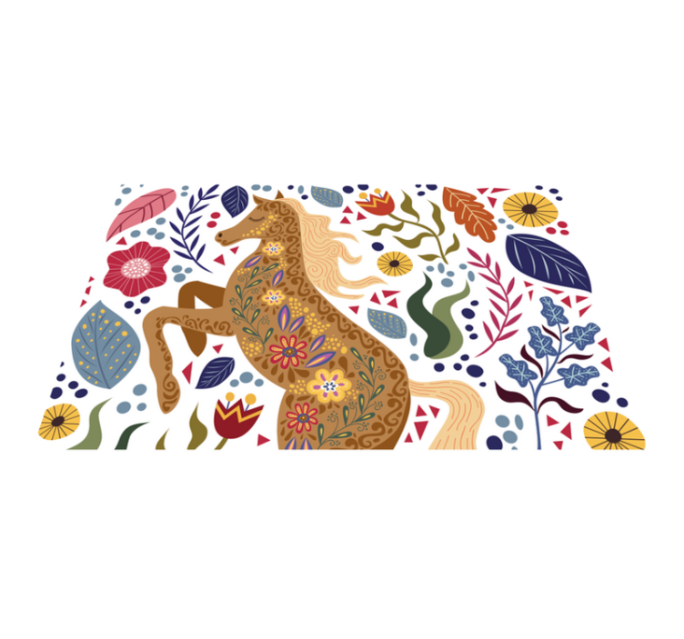 Tapete vinílico de animais majestosa obra de arte de cavalo - TenStickers