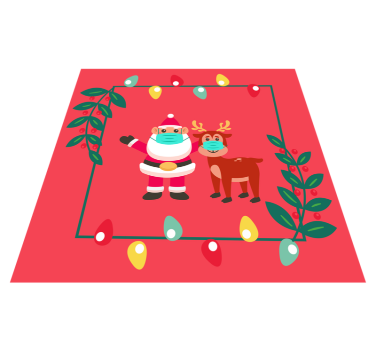 Tapete vinílico do Natal amuleto de papai noel com máscara - TenStickers