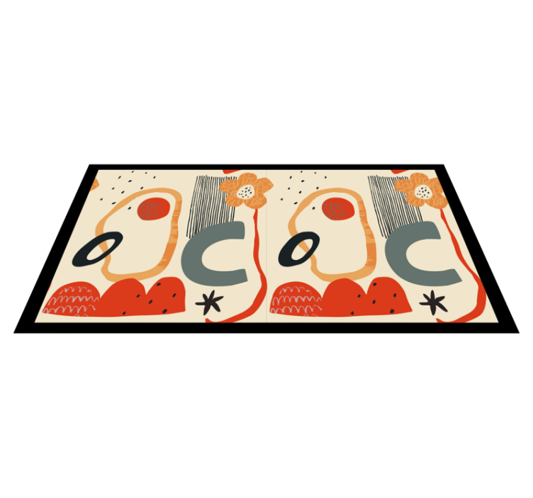 Tapete vinílico moderno elementos florais ousados - TenStickers