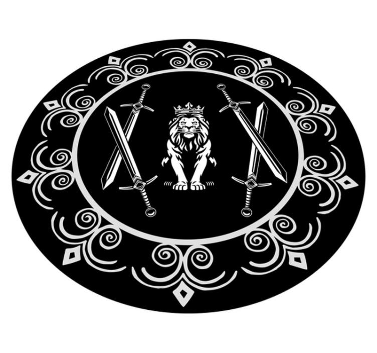 Rei da selva silhuetas tapete animal - TenStickers