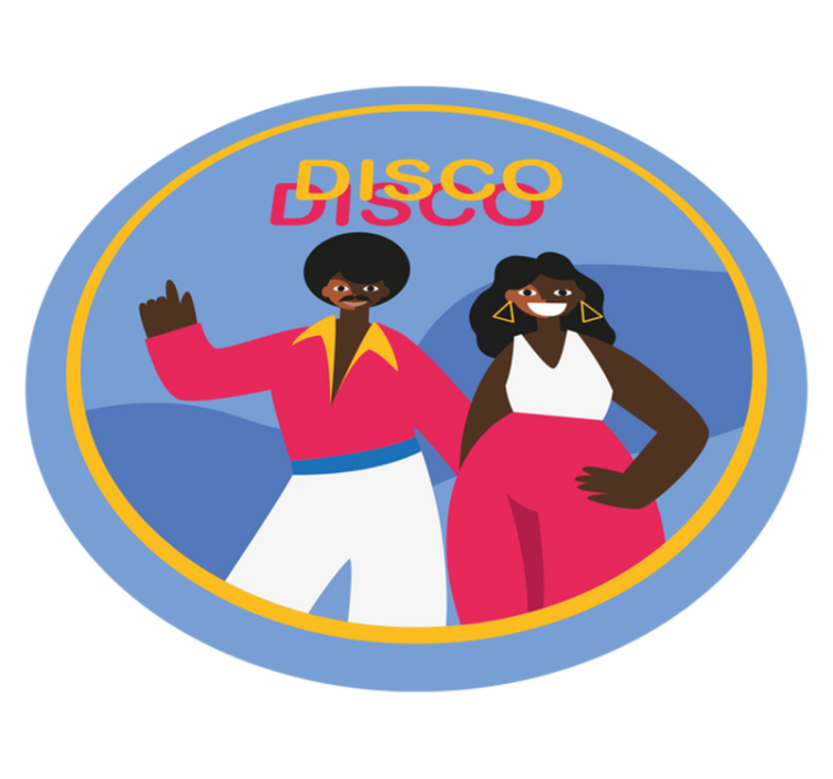 Dança disco man vintage tapete dos anos 80 - TenStickers