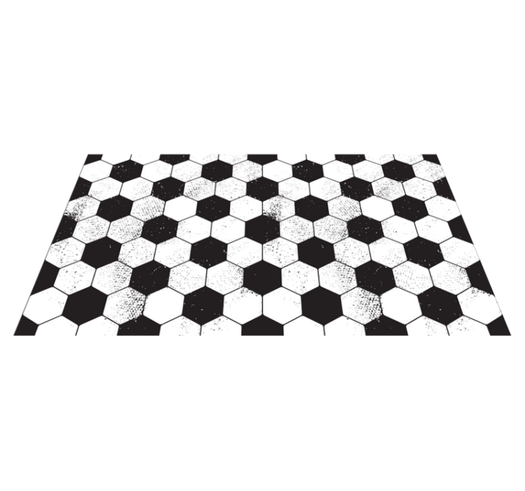 Tapete vinílico geométricas hexagonal preto e branco - TenStickers