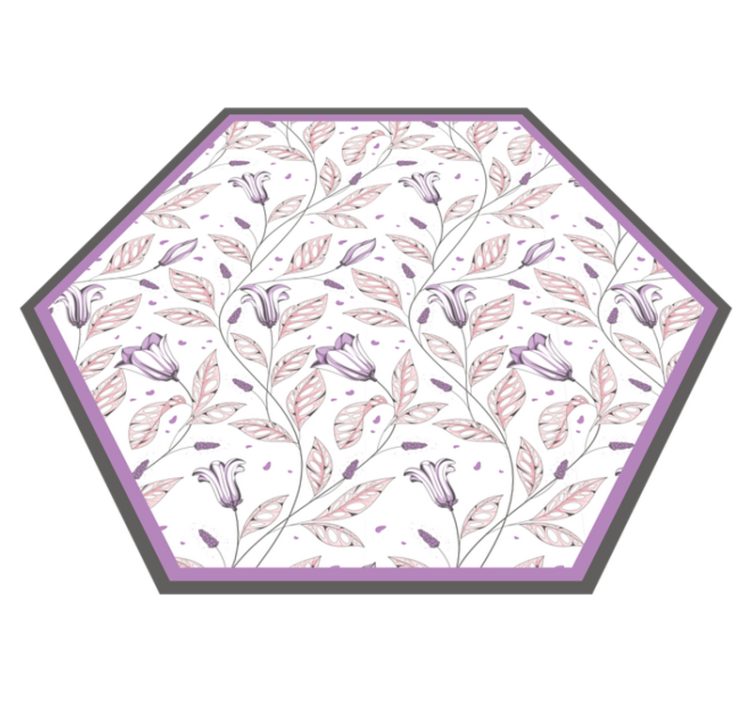 Tapete floral roxo elegante com tulipas - TenStickers