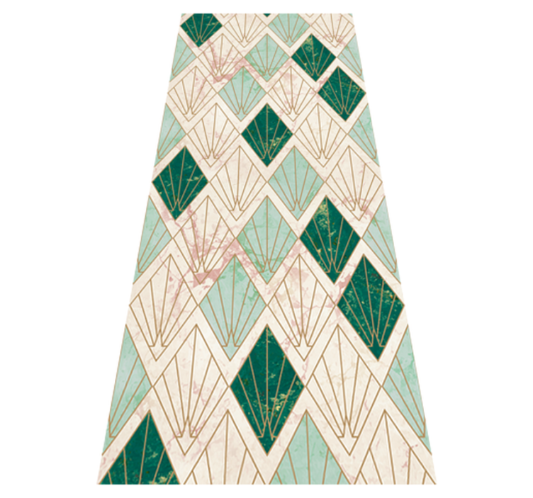 Tapete de ladrilhos art déco com padrão verde-mar - TenStickers