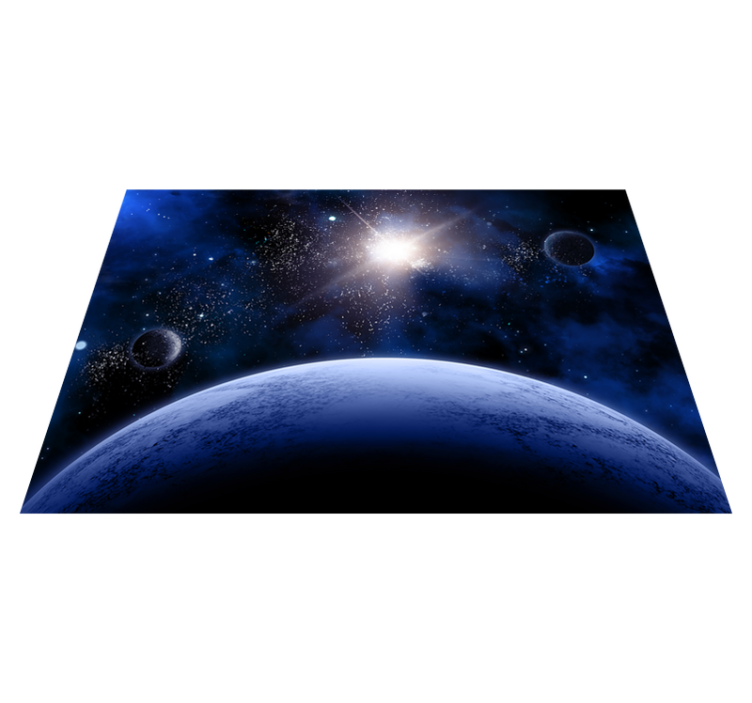 Tapete vinílico criança cena estrelada cósmica - TenStickers