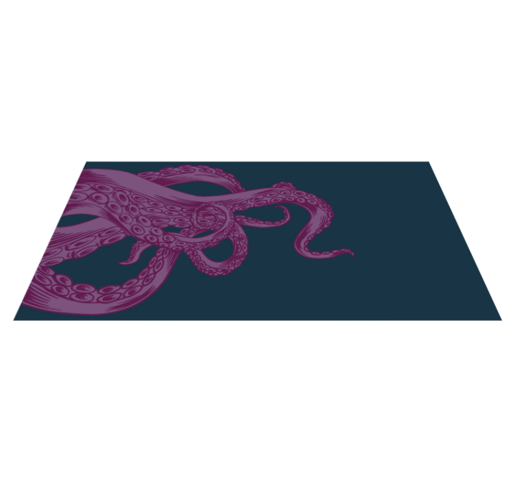 Tapete de quarto mar com tentáculo de polvo roxo - TenStickers