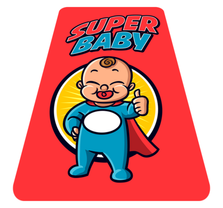 Tapete vinílico bebé tema infantil de super-heróis - TenStickers