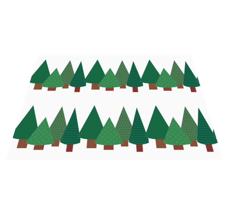 Patchwork padrão de árvore de natal tapete vintage - TenStickers