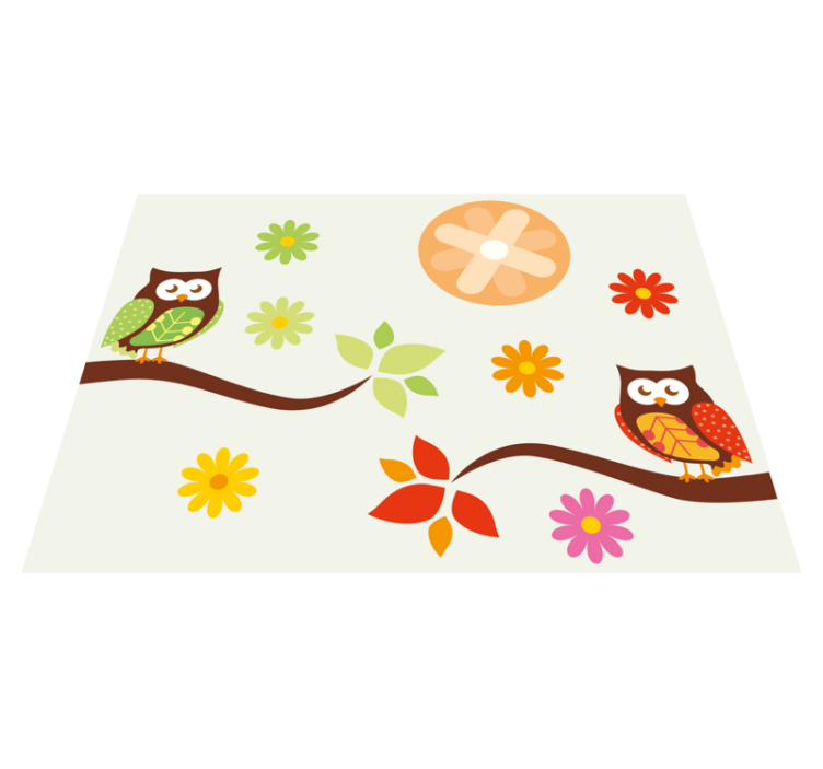 Patchwork animal owl produtoanimal tapete - TenStickers