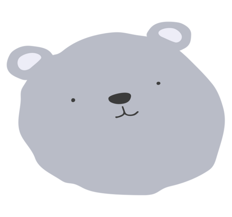 Tapete vinílico bebé adorável desenho de urso - TenStickers