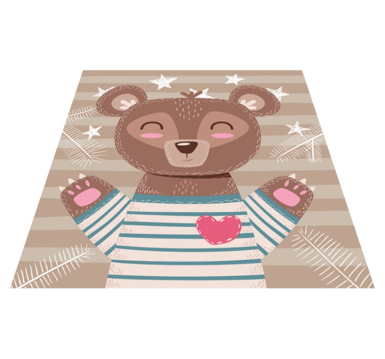 Tapete vinílico bebé ilustração de urso adorável - TenStickers