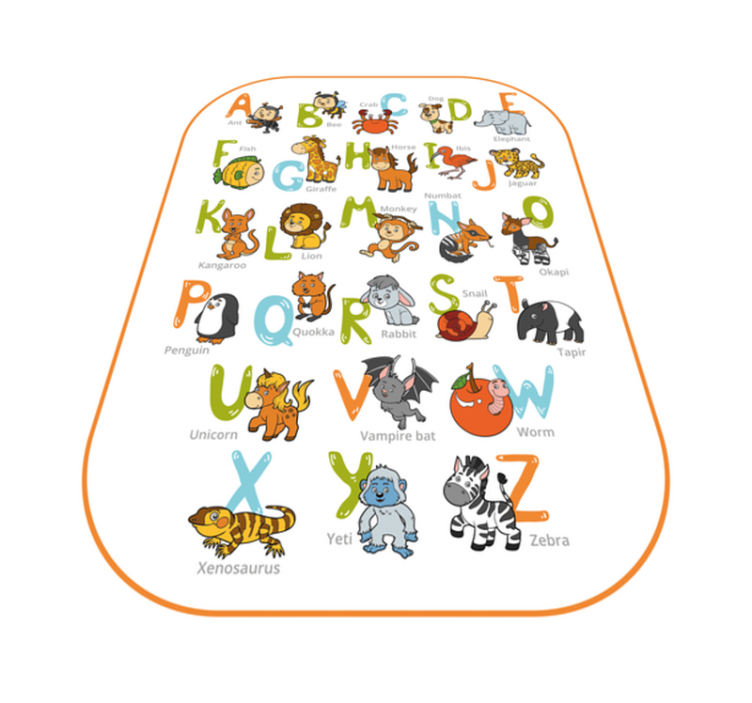 Tapete de jogo de bebê com alfabeto de zoológico - TenStickers