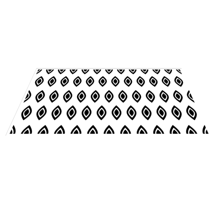 Padrão geométrico preto e branco formas tapetes - TenStickers