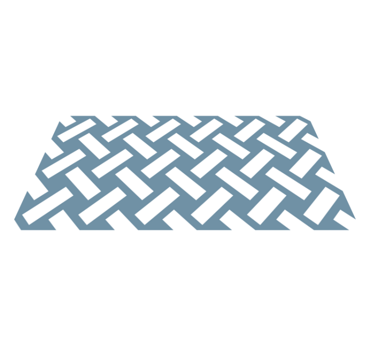 Tapetes geométricos com padrão geométrico de azul quadrado - TenStickers