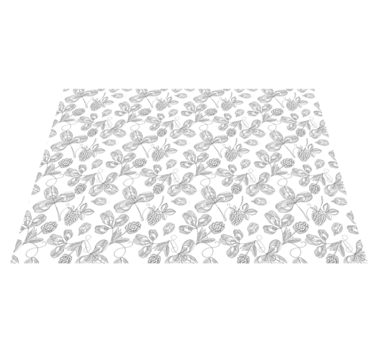 Tapete vinílico de flores e plantas lineart botânico - TenStickers