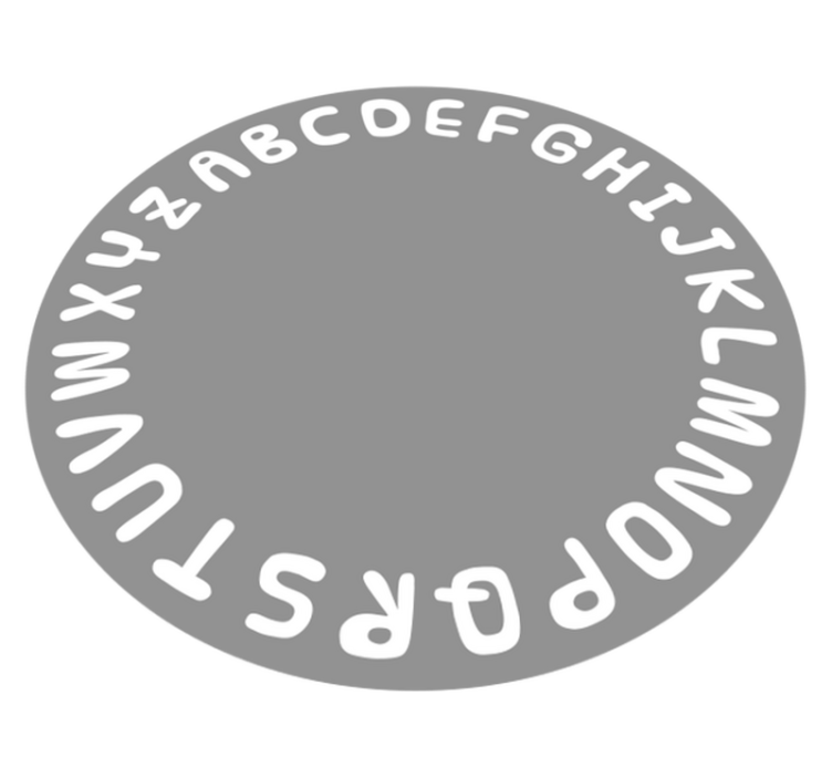 Tapete de jogo de bebê com alfabeto branco e cinza - TenStickers