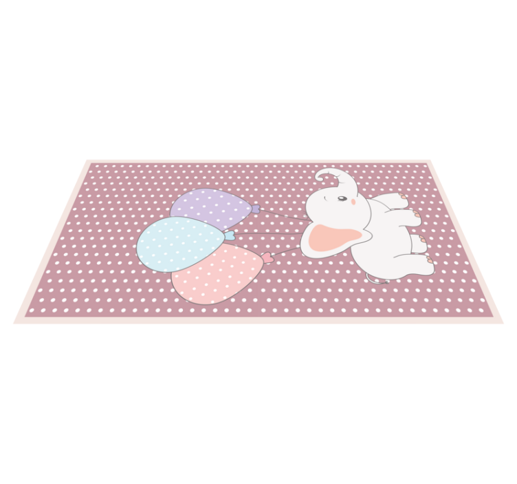 Tapete vinílico bebé jogo de balão de elefante - TenStickers