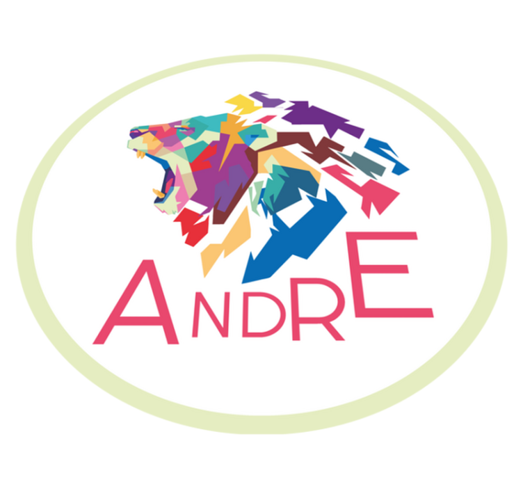 Animais geométricos tapete personalizado bonito leão - TenStickers