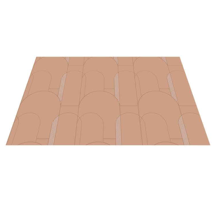 Terracota círculo elegante padrão tapetes geométricos - TenStickers