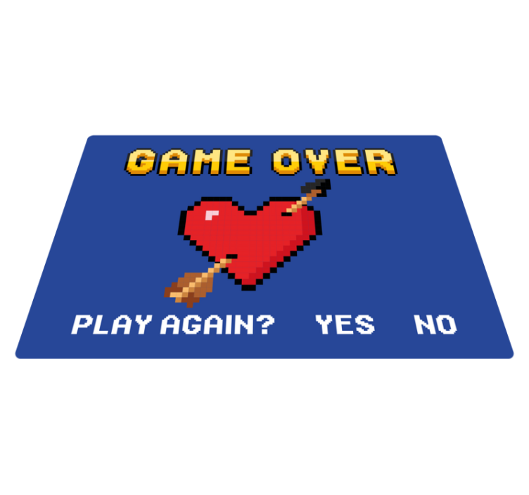 Game over heart com tapete de flecha personalizado - TenStickers