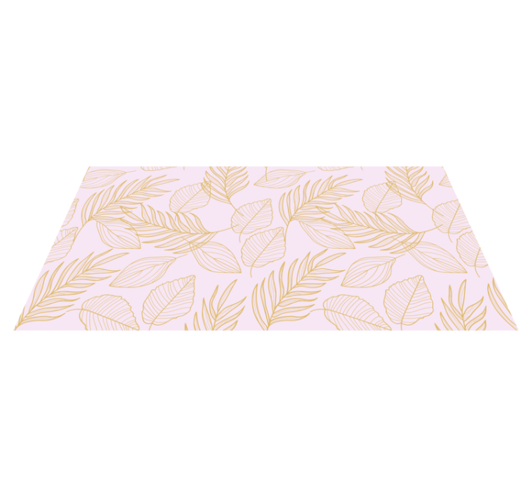 Tapete floral dourado com padrão de folhas "boho" - TenStickers
