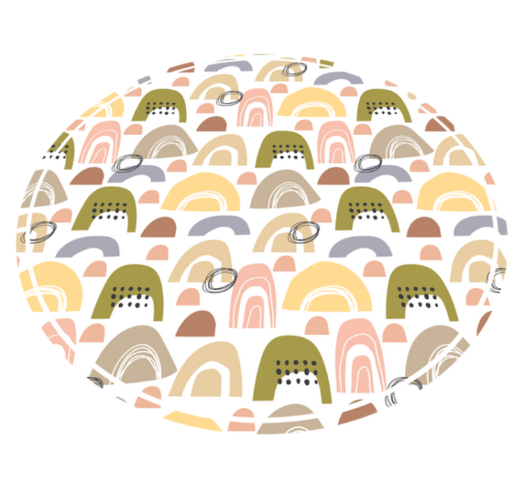 Tapete nórdico padrão arco-íris nórdico - TenStickers