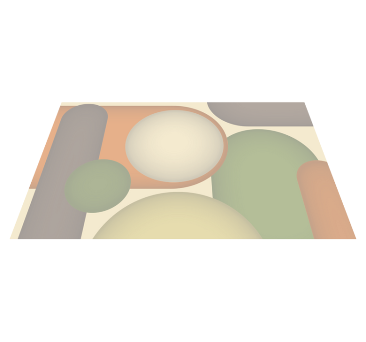 Tapete vinílico moderno padrões circulares contemporâneos - TenStickers