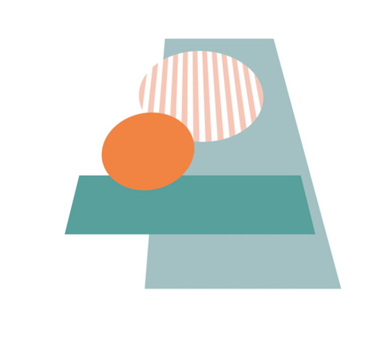 Tapete vinílico moderno círculos geométricos ensolarados - TenStickers