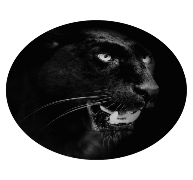 Tapete de animal de retrato de pantera negra - TenStickers