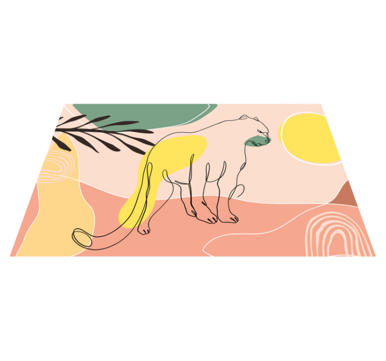 Tapete de animal pantera desenhado à mão - TenStickers