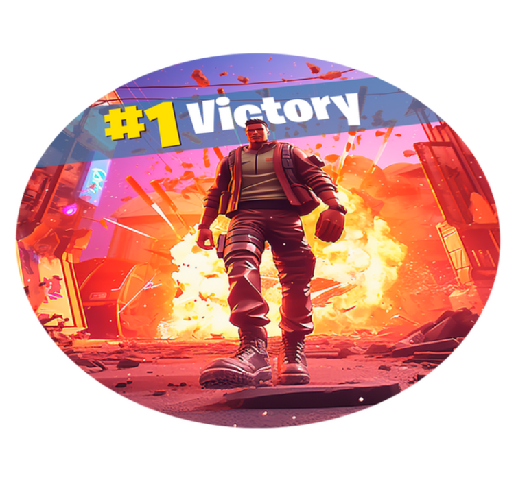 Tapete vinílico para quarto soldado de videogame vitorioso - TenStickers