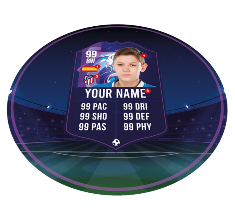 Tapete vinílico juvenil cartão de jogador de futebol - TenStickers