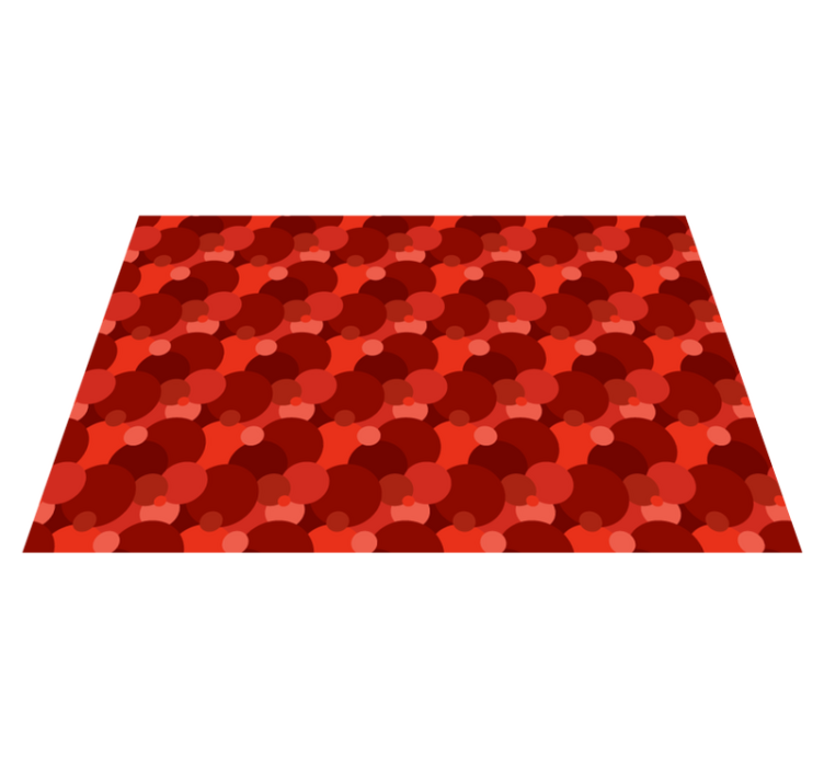 Tapete vinílico vermelho padrão de círculos modernos - TenStickers