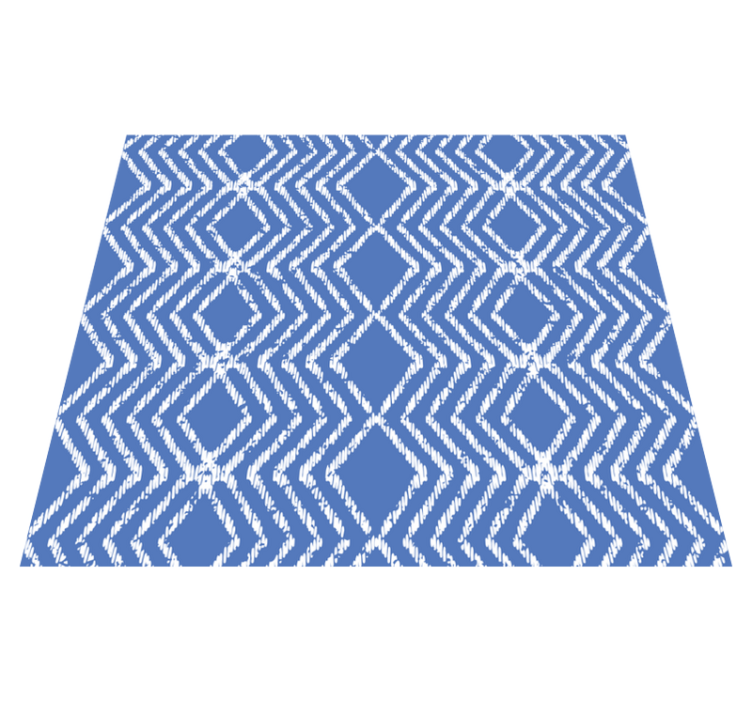 Tapete vinílico azul padrão em zigue-zague - TenStickers