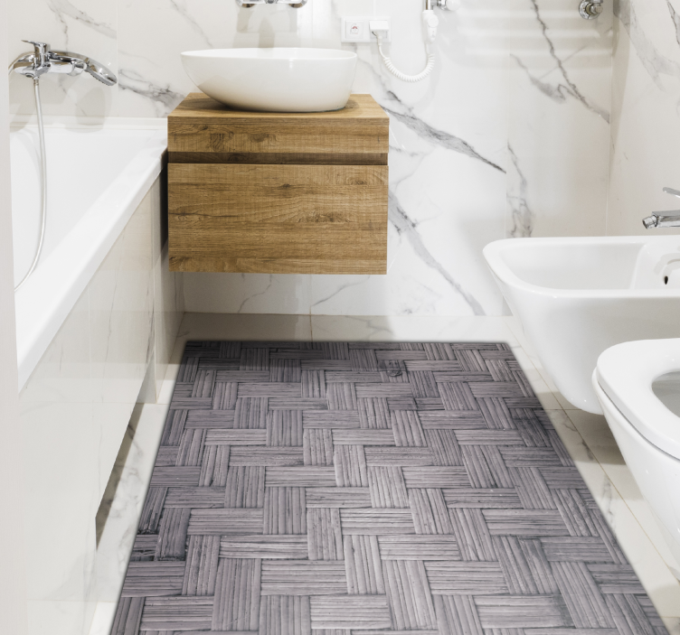 Tapete de vinil com textura de bambu escuro - TenStickers