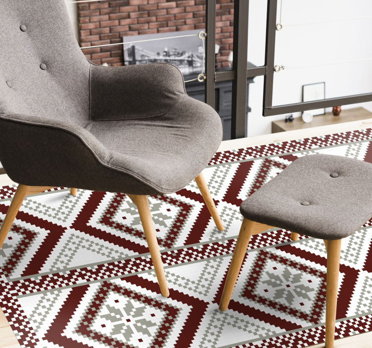 Tapete vinílico mosaico padrões geométricos intrincados - TenStickers