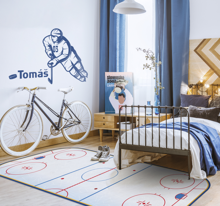 Tapete de jogo de campo de hóquei no gelo - TenStickers