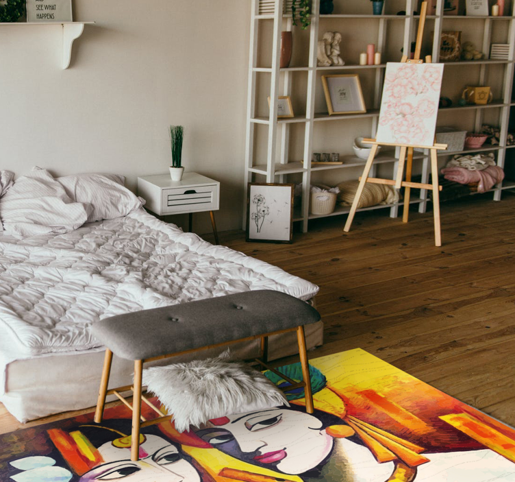 Tapete vinílico sala de estar essência cultural - TenStickers