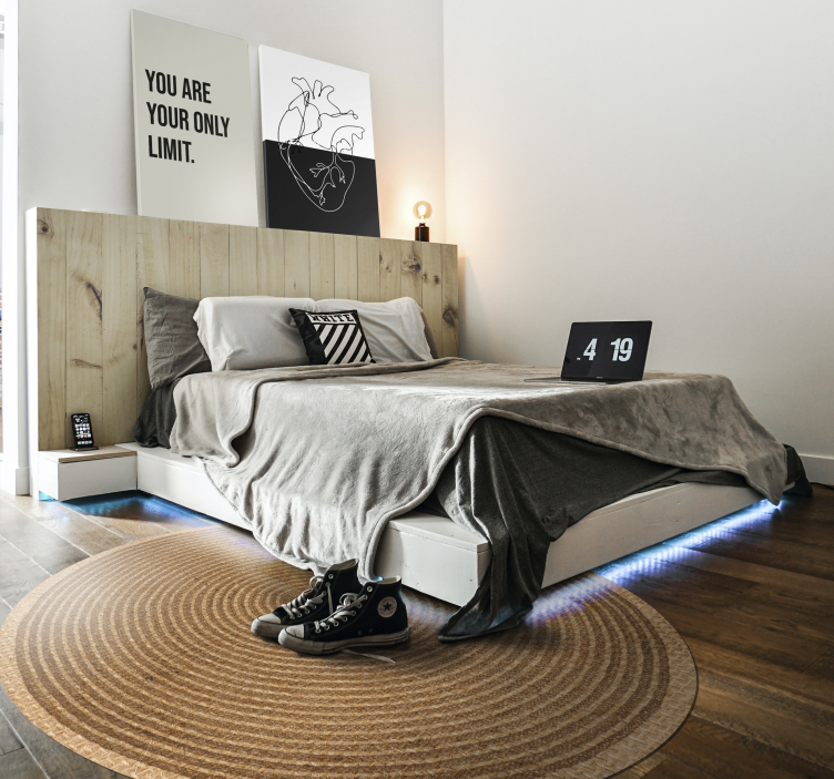 Tapete vinílico para gabinete Tecido redondo de textura de algodã - TenStickers