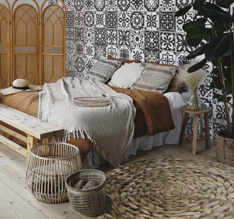 Tapetes de vinil vintage de imitação de corda - TenStickers