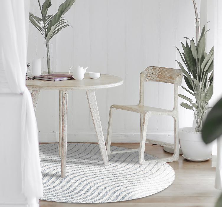 Tapete vinílico sala de estar padrões de ondas suaves - TenStickers