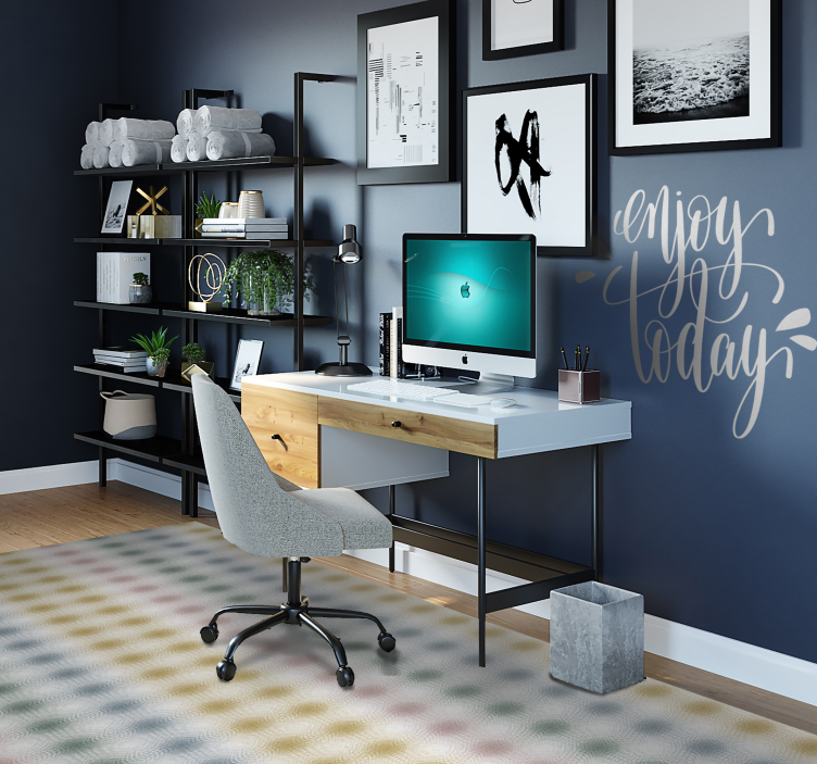 Tapete vinílico sala de estar linhas pastéis suaves - TenStickers