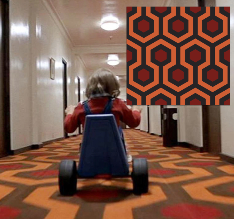 Tapete de padrão geométrico de corredor brilhante - TenStickers