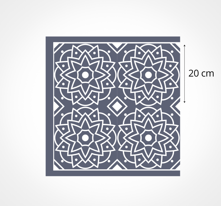 Ladrilhos de mosaico com padrões azuis e étnicos - TenStickers