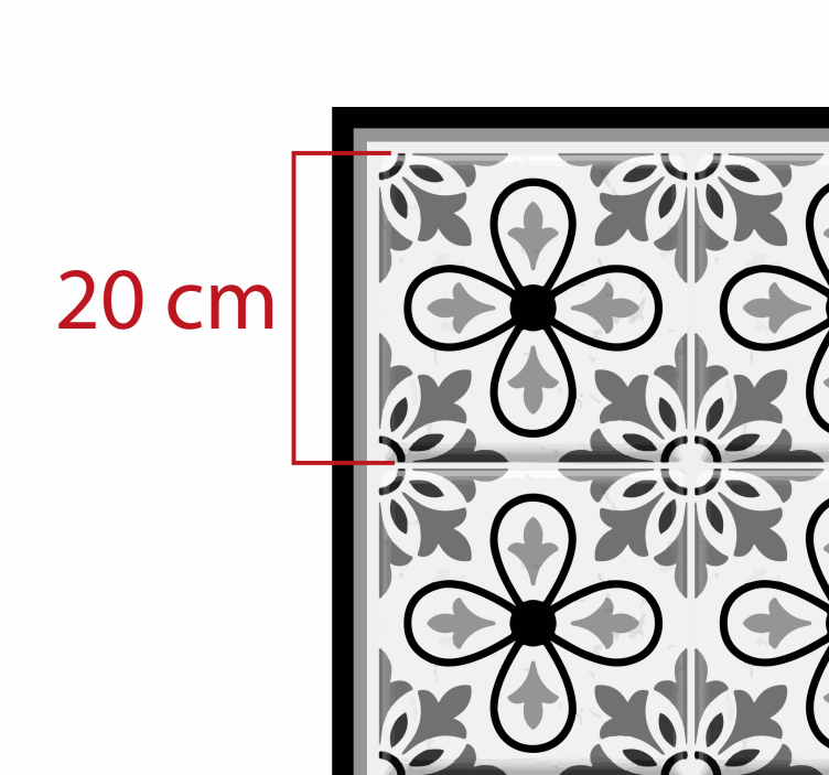 Ladrilhos de cozinha em portugal preto e branco - TenStickers