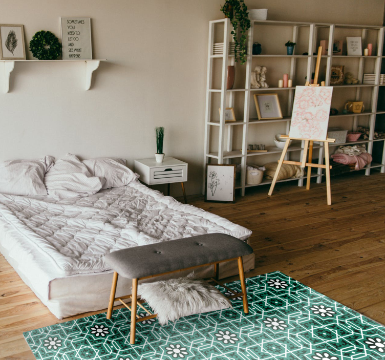 Tapete vinílico azulejos padrão marroquino - TenStickers