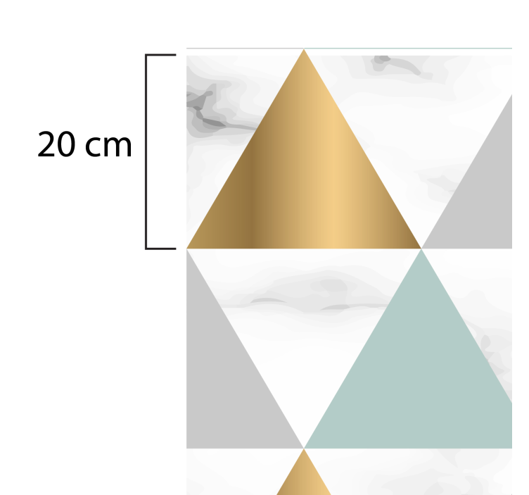 Triângulos de mármore tapetes geométricos - TenStickers