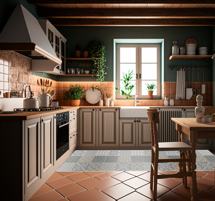 Tapete Efeito de mosaico de estilo marroquino - TenStickers