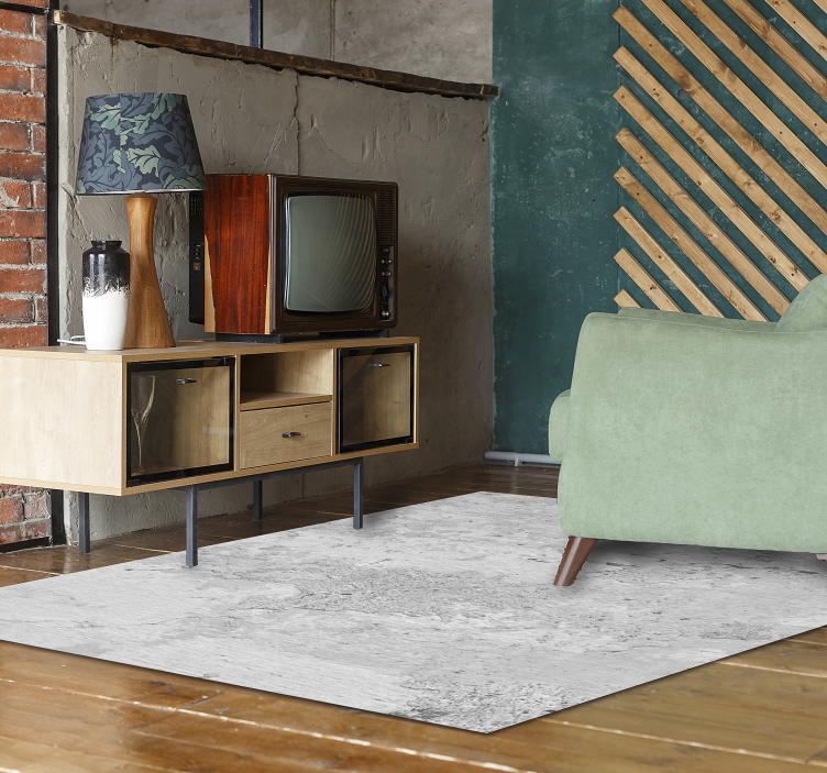 Impressionante tapete de vinil de cimento branco - TenStickers